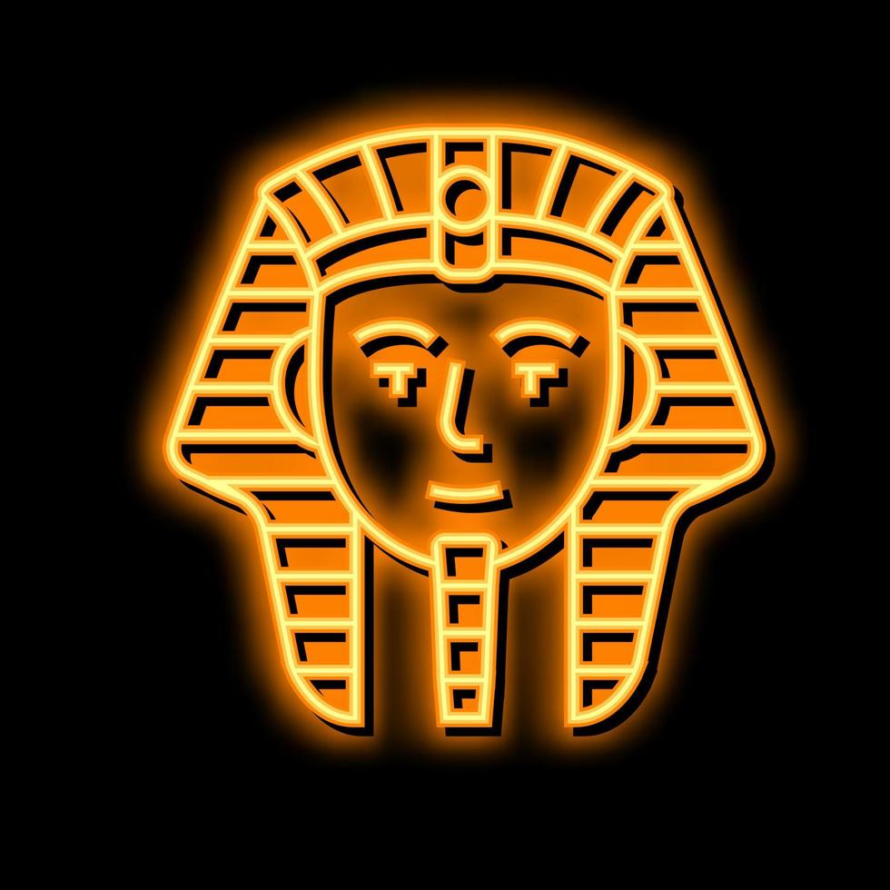 farao egypten neon glöd ikon illustration vektor