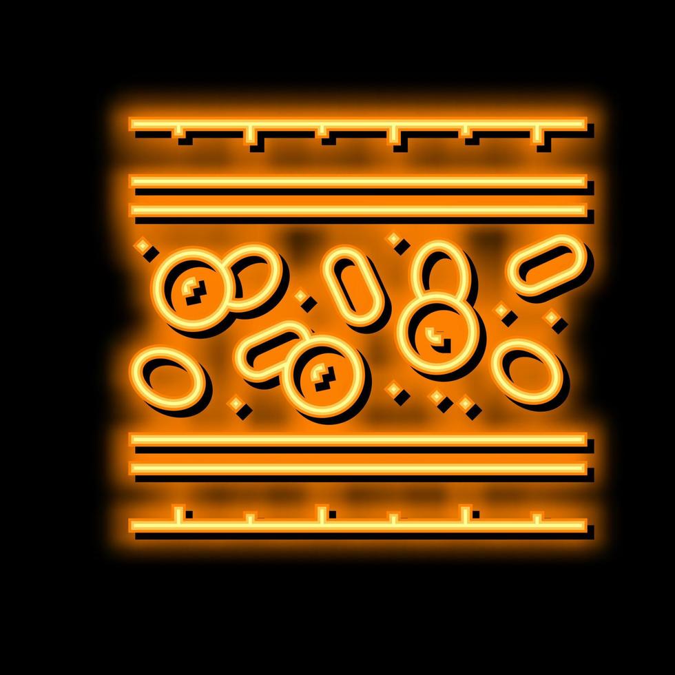 Arterie Schiff Neon- glühen Symbol Illustration vektor