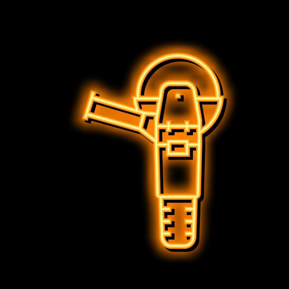 Schleifer Werkzeug Reparatur Neon- glühen Symbol Illustration vektor