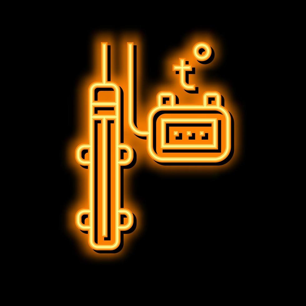 Heizung Aquarium Fisch Neon- glühen Symbol Illustration vektor