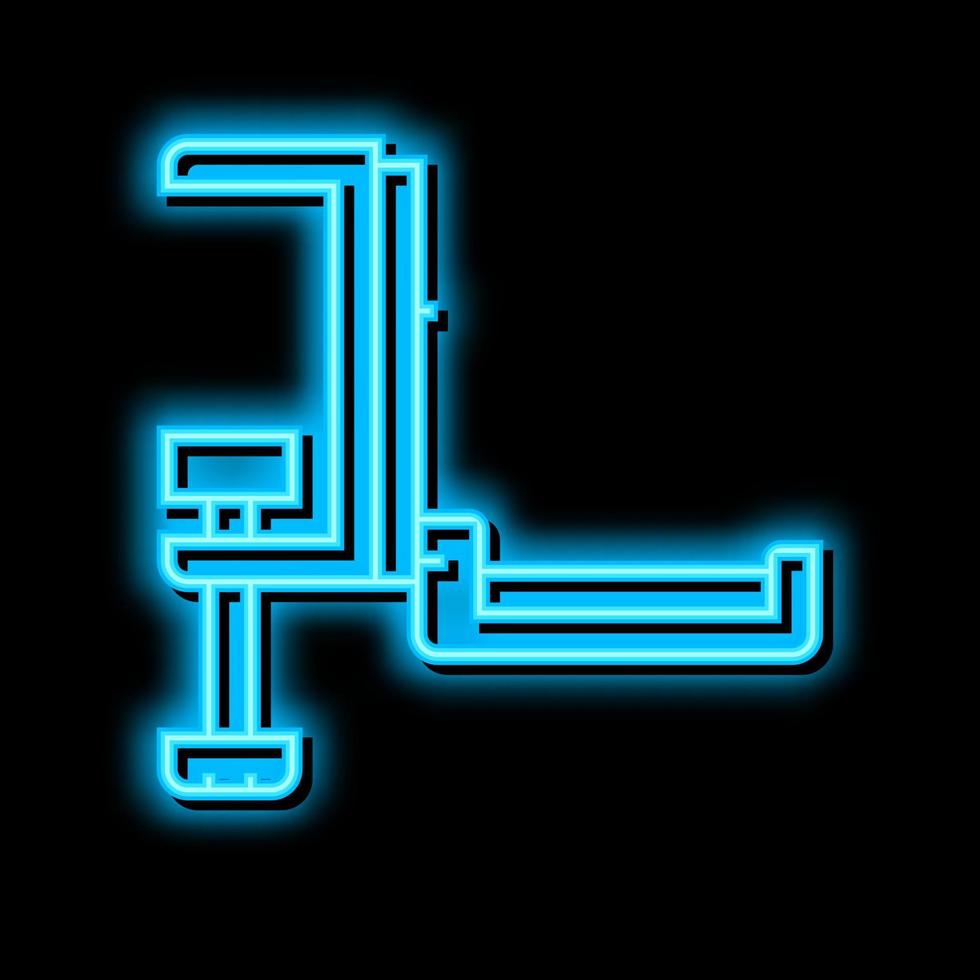 Kopfhörer Aufhänger Neon- glühen Symbol Illustration vektor