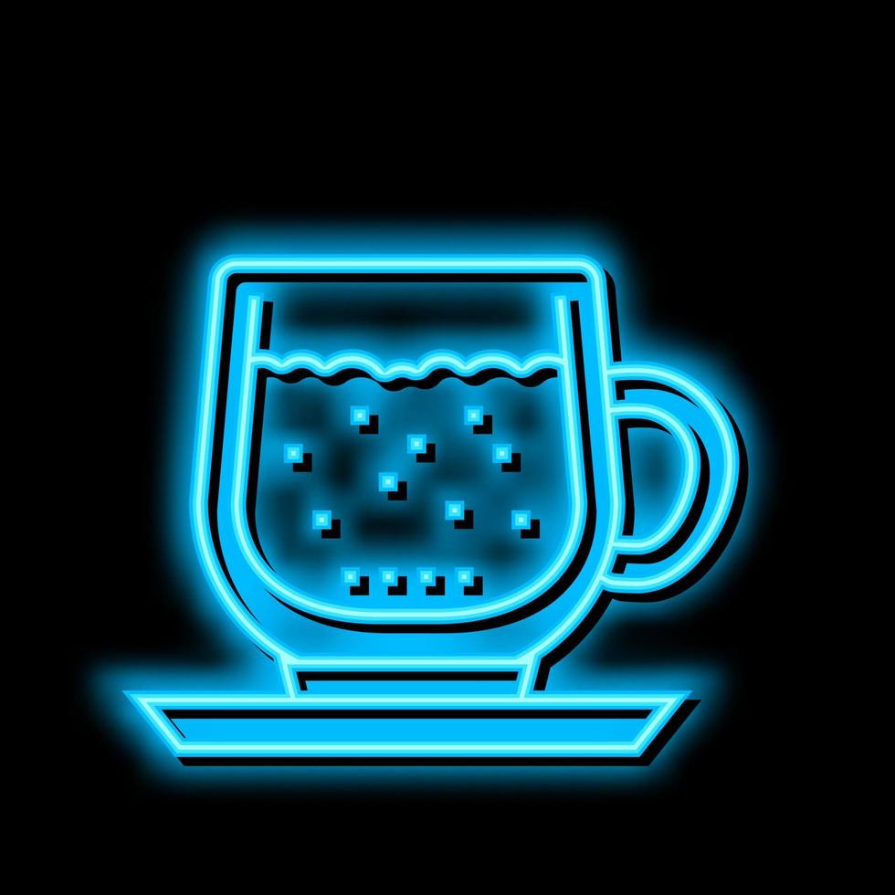 espresso kaffe neon glöd ikon illustration vektor