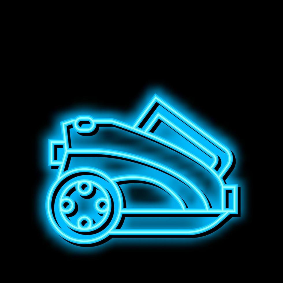 Vakuum Reiniger inländisch sauber Ausrüstung Neon- glühen Symbol Illustration vektor