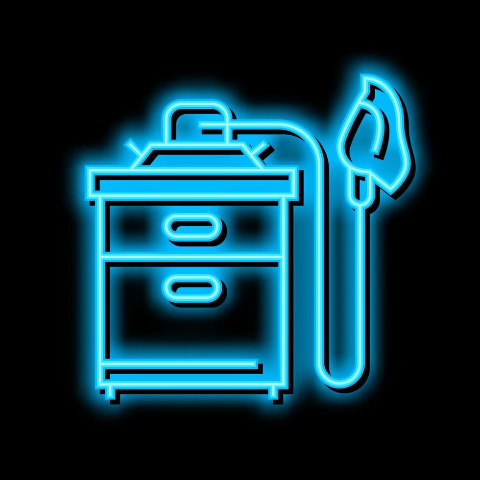 Biene Bienenstock Luft Ausrüstung Neon- glühen Symbol Illustration vektor