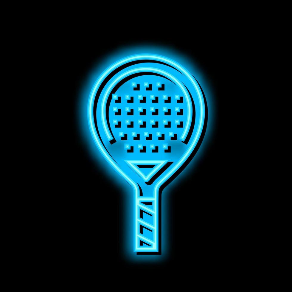 Junior Tennis Schläger Neon- glühen Symbol Illustration vektor