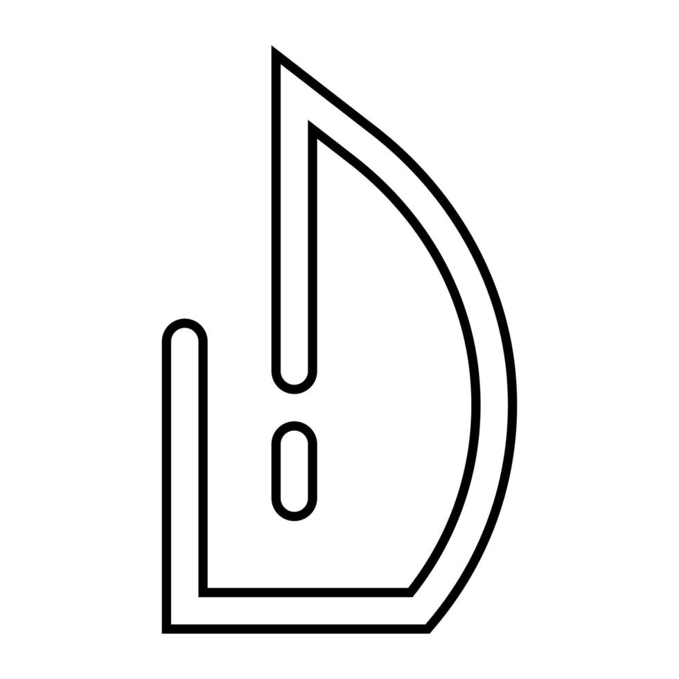 brev d ikon illustration vektor