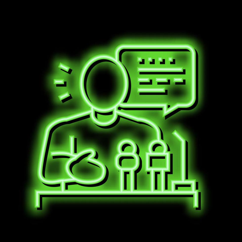 Umsetzer pr Neon- glühen Symbol Illustration vektor