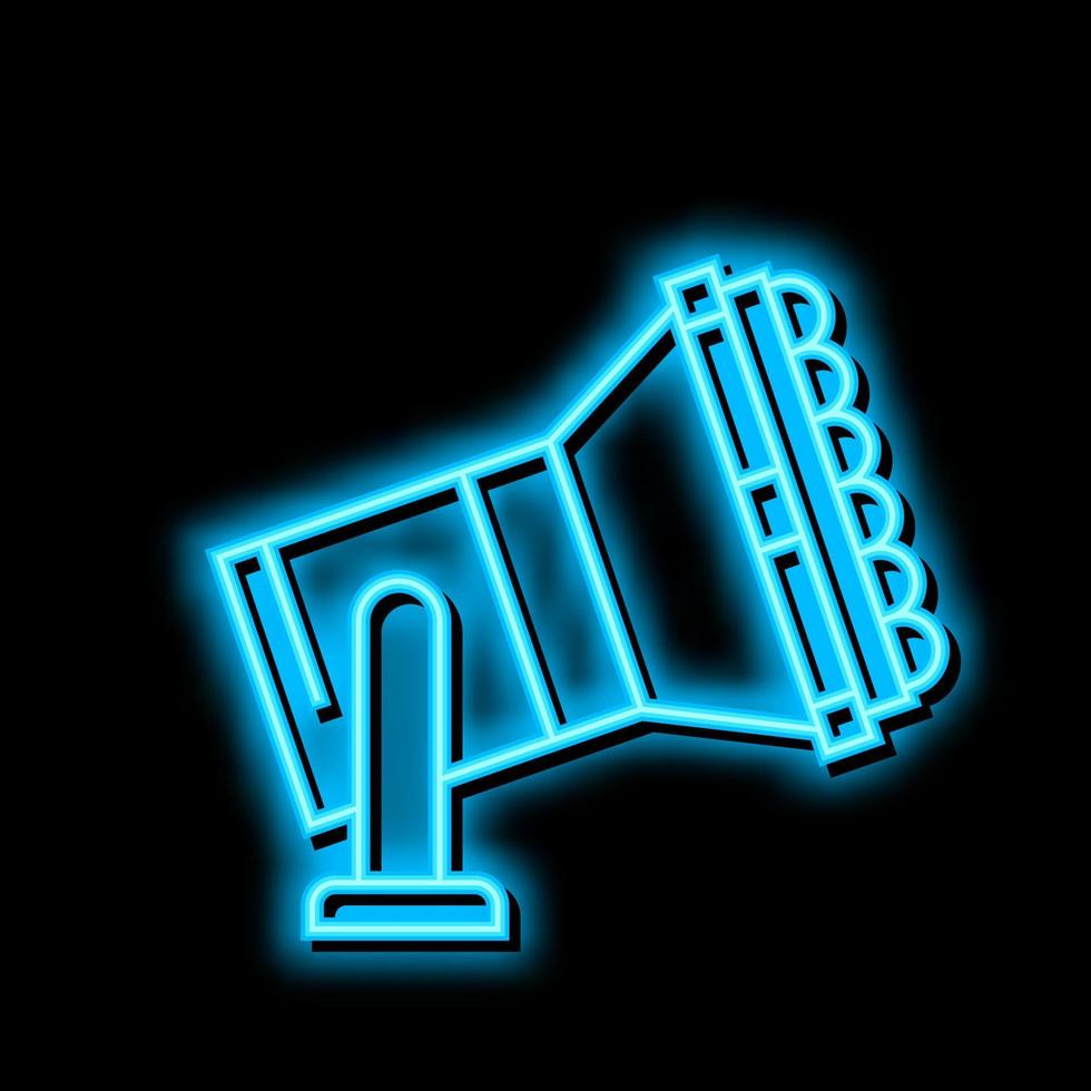 Flerfärgad lampa strålkastare belysning neon glöd ikon illustration vektor
