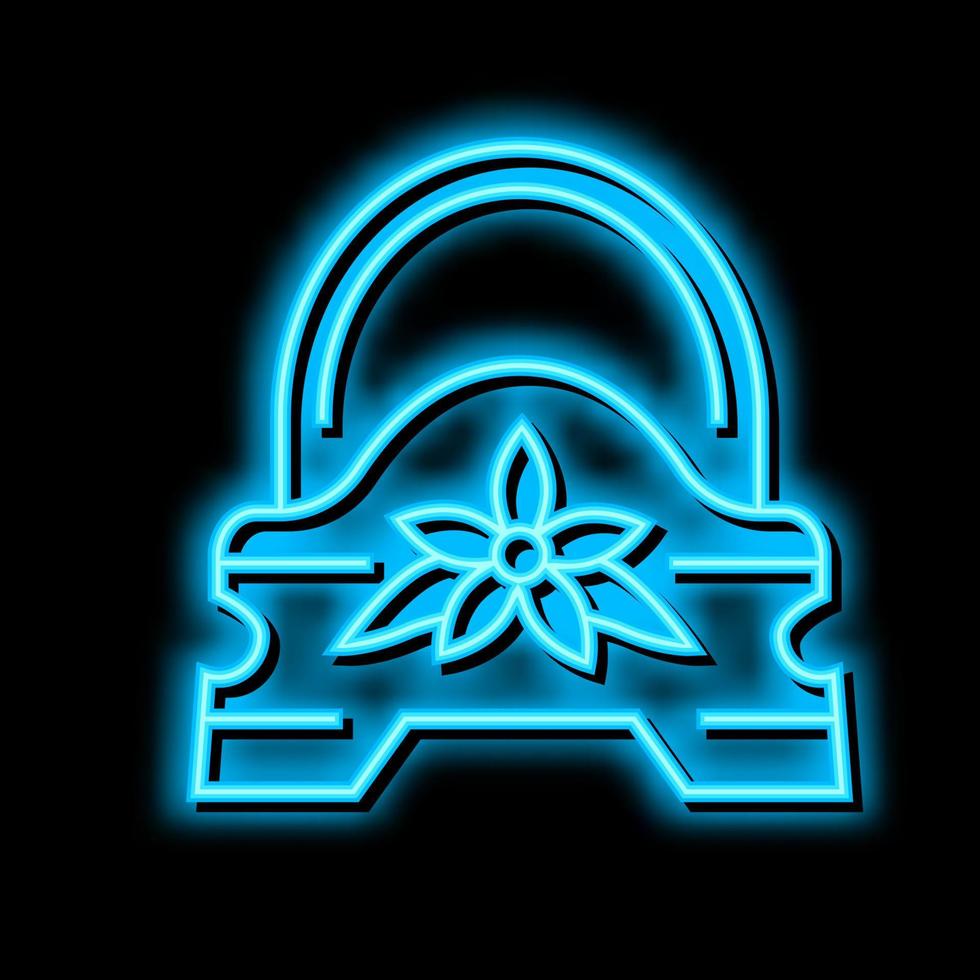 Topf Kindergarten Neon- glühen Symbol Illustration vektor