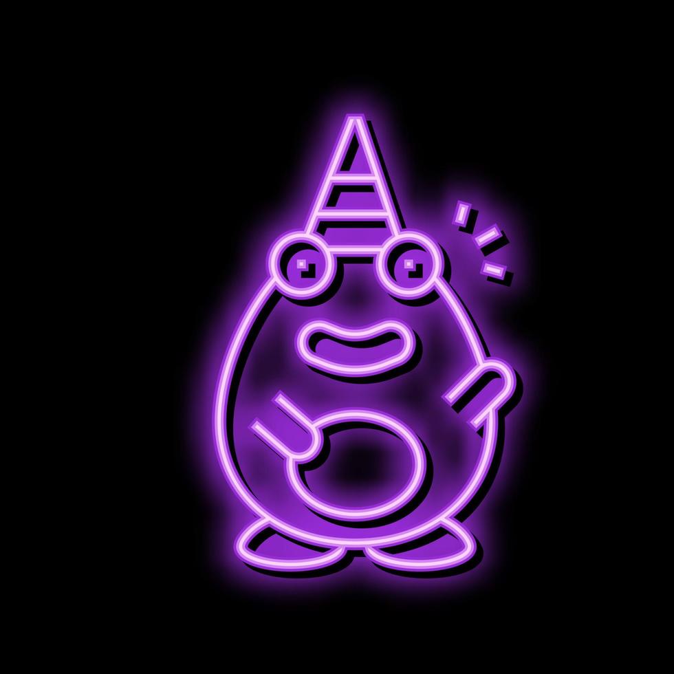 Party Monster- Außerirdischer Neon- glühen Symbol Illustration vektor