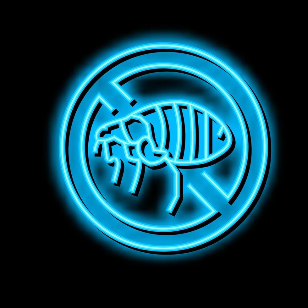 loppa behandling neon glöd ikon illustration vektor