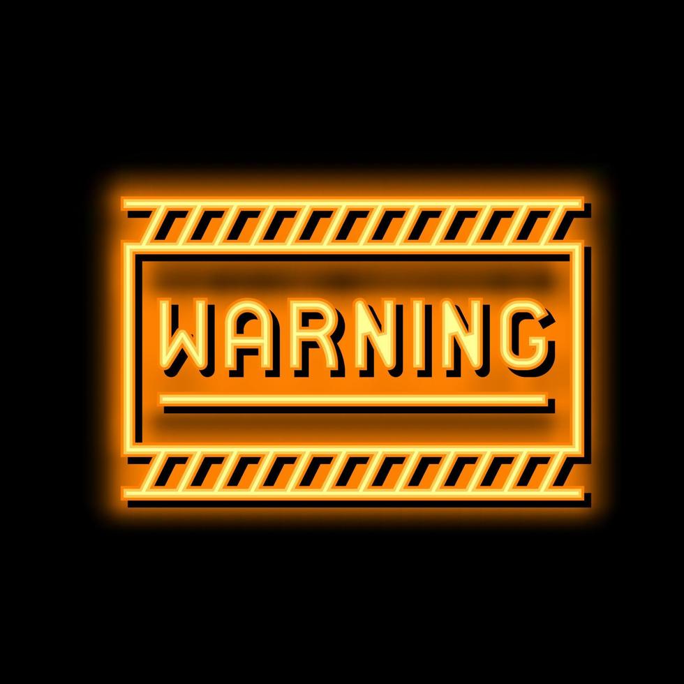 varning tecken neon glöd ikon illustration vektor