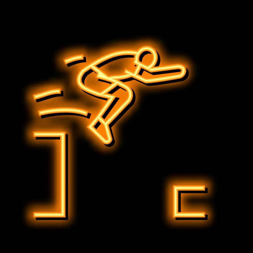 Parkour extrem Sport Neon- glühen Symbol Illustration vektor