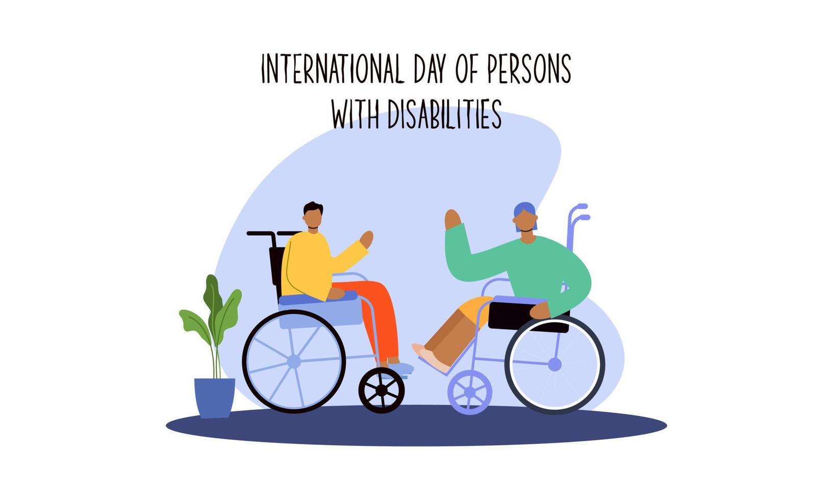 eben Design International Tag von Menschen mit Behinderung Illustration vektor