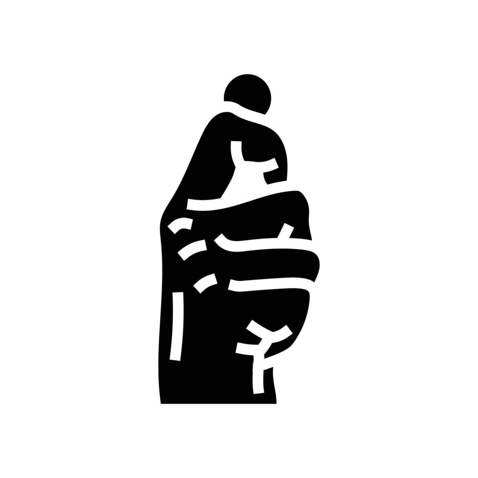 Austausch Münze Hand Glyphe Symbol Vektor Illustration