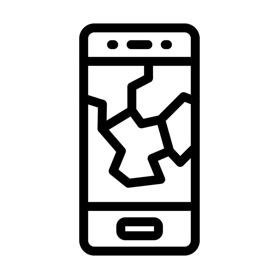bruten telefon ikon design vektor