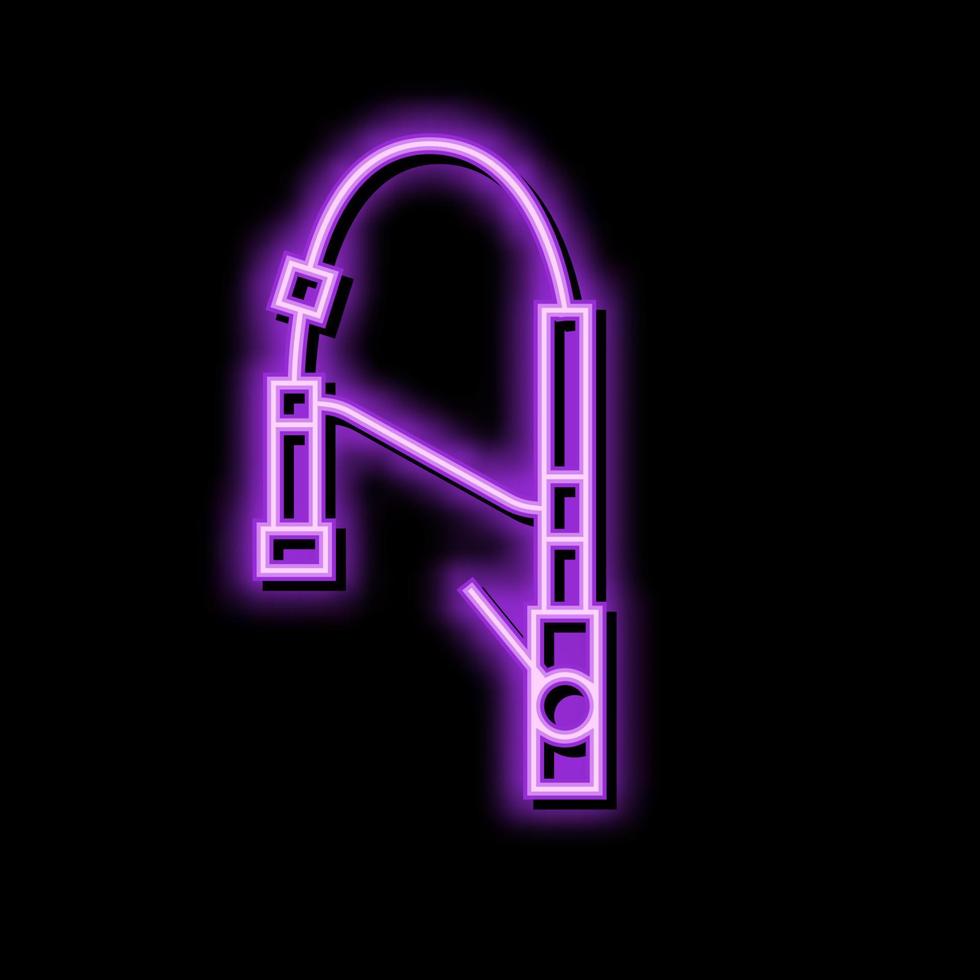 Küche Wasserhahn Wasser Neon- glühen Symbol Illustration vektor