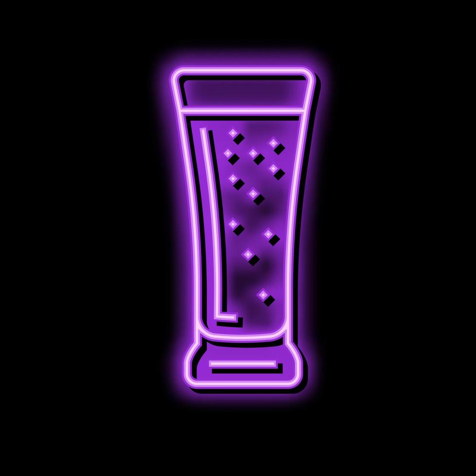 blond Ale Bier Glas Neon- glühen Symbol Illustration vektor