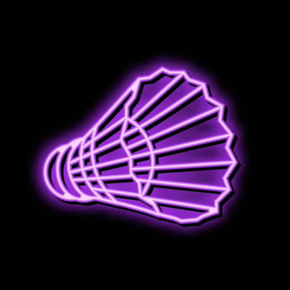 Federball Sport Neon- glühen Symbol Illustration vektor