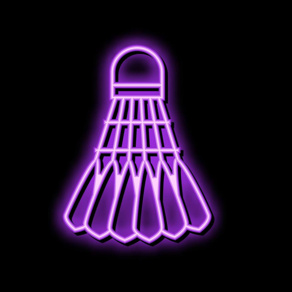 Federball Spiel Neon- glühen Symbol Illustration vektor