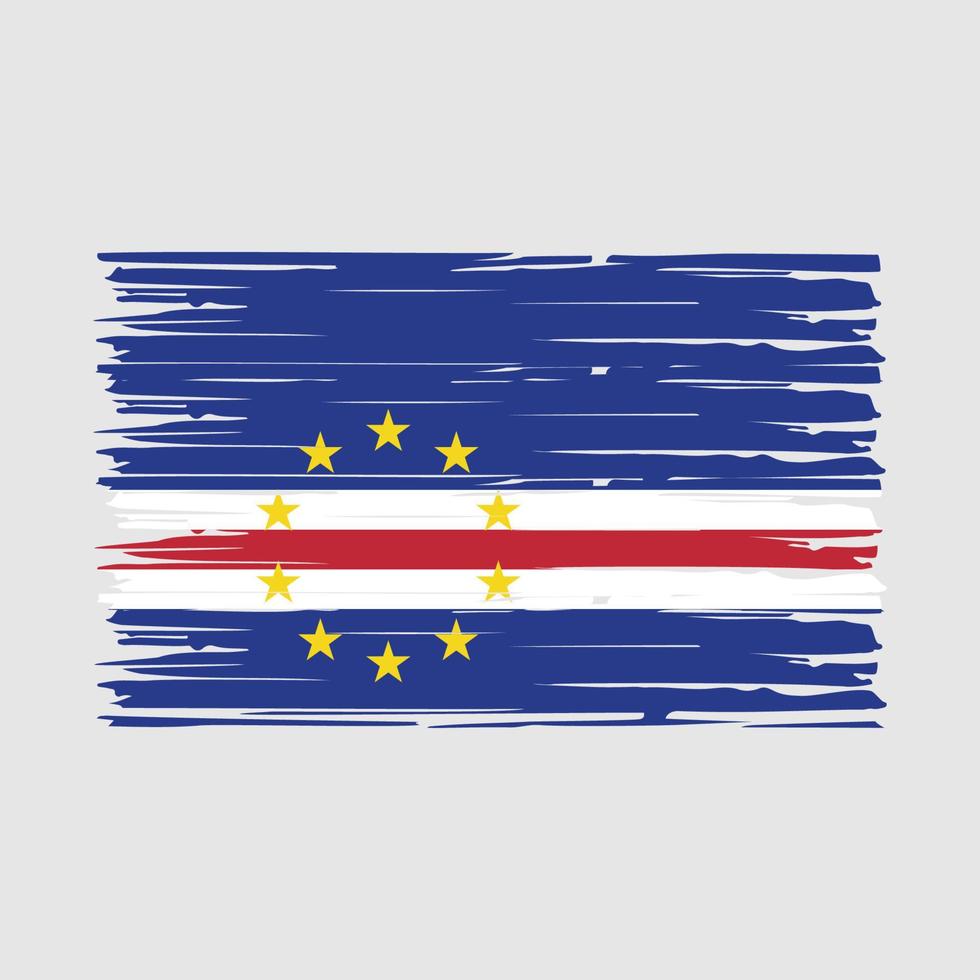 cape verde flagga borsta vektor