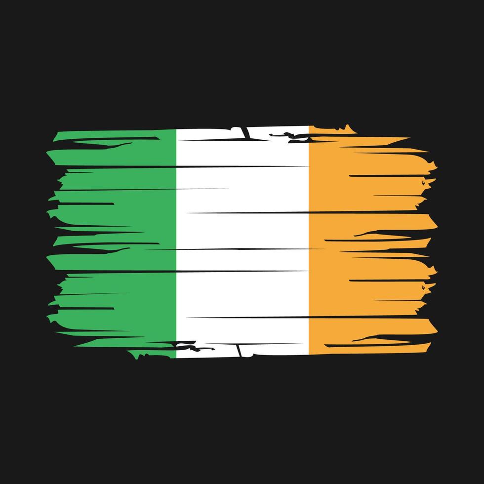Pinselvektor mit Irland-Flagge vektor