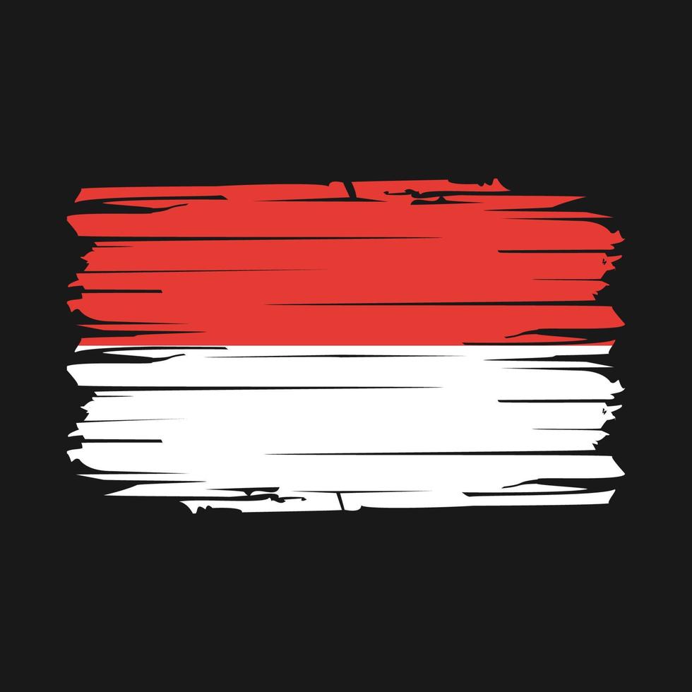 Pinselvektor der indonesischen Flagge vektor