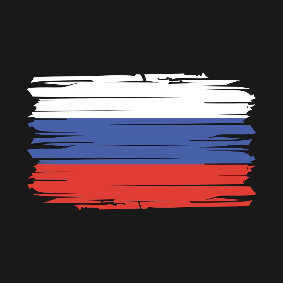 ryssland flagga borsta vektor