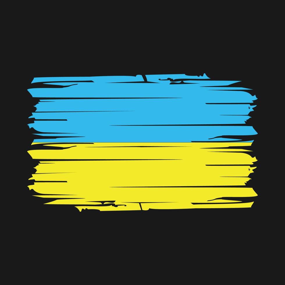 Pinselvektor der ukrainischen Flagge vektor