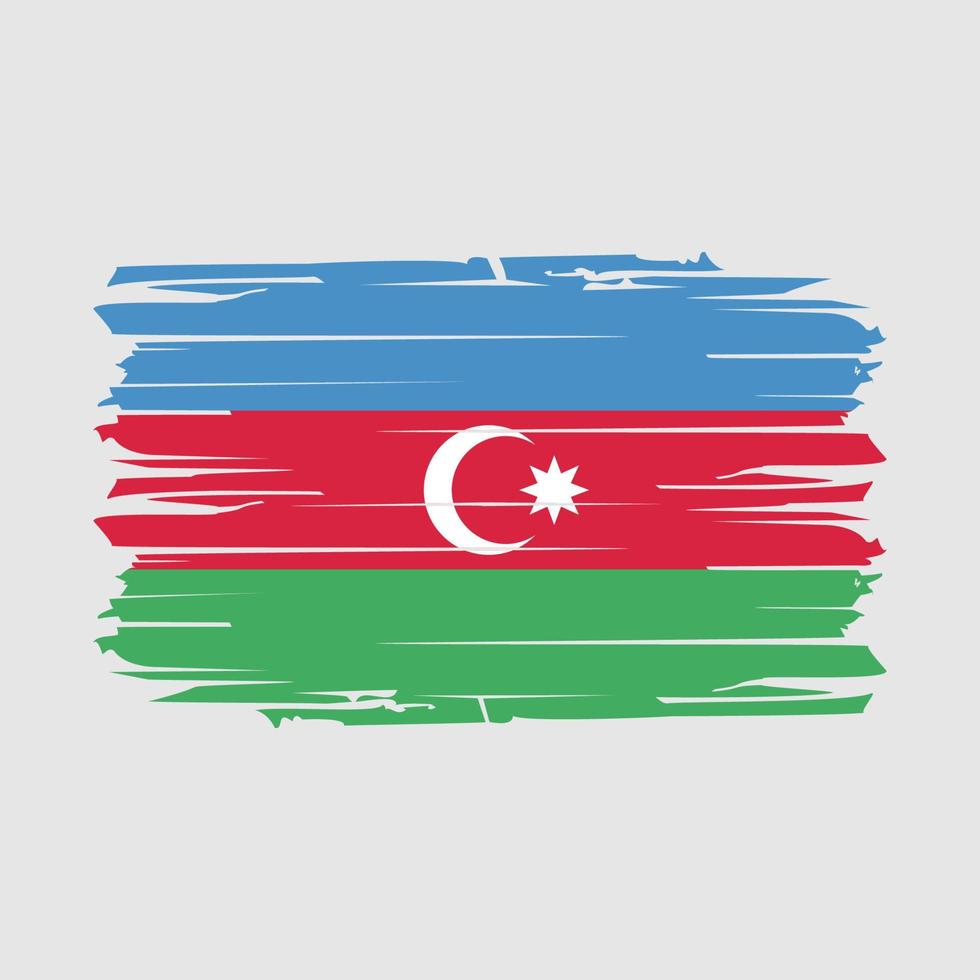 azerbaijan flagga borsta vektor