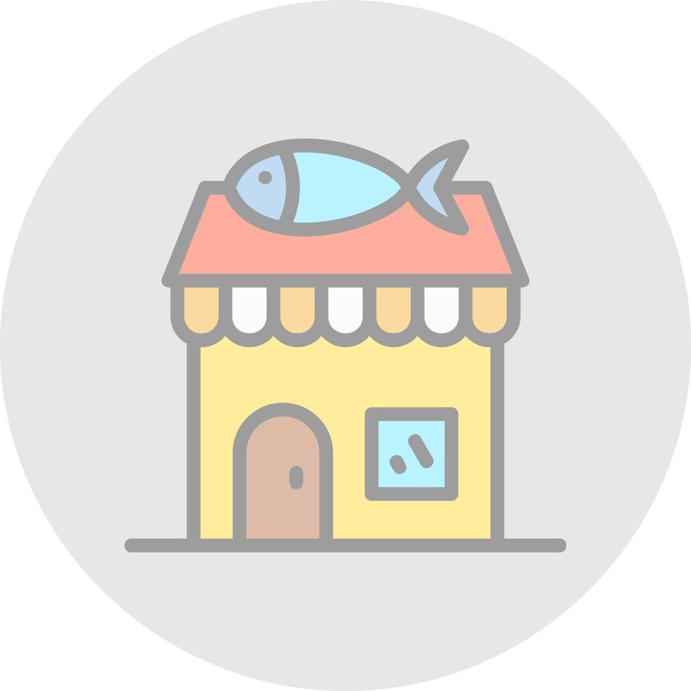 Fischgeschäft Vektor-Icon-Design vektor