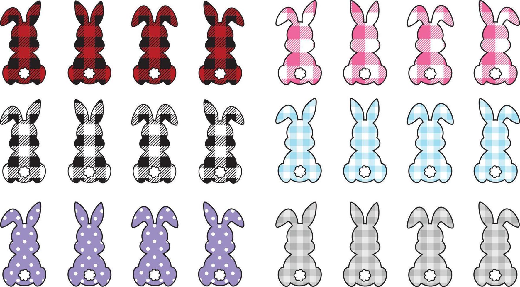 Büffel Plaid Hase SVG, Ostern Plaid Hase SVG, Ostern SVG, Hase SVG, Hase svg png, Folge, dxf vektor