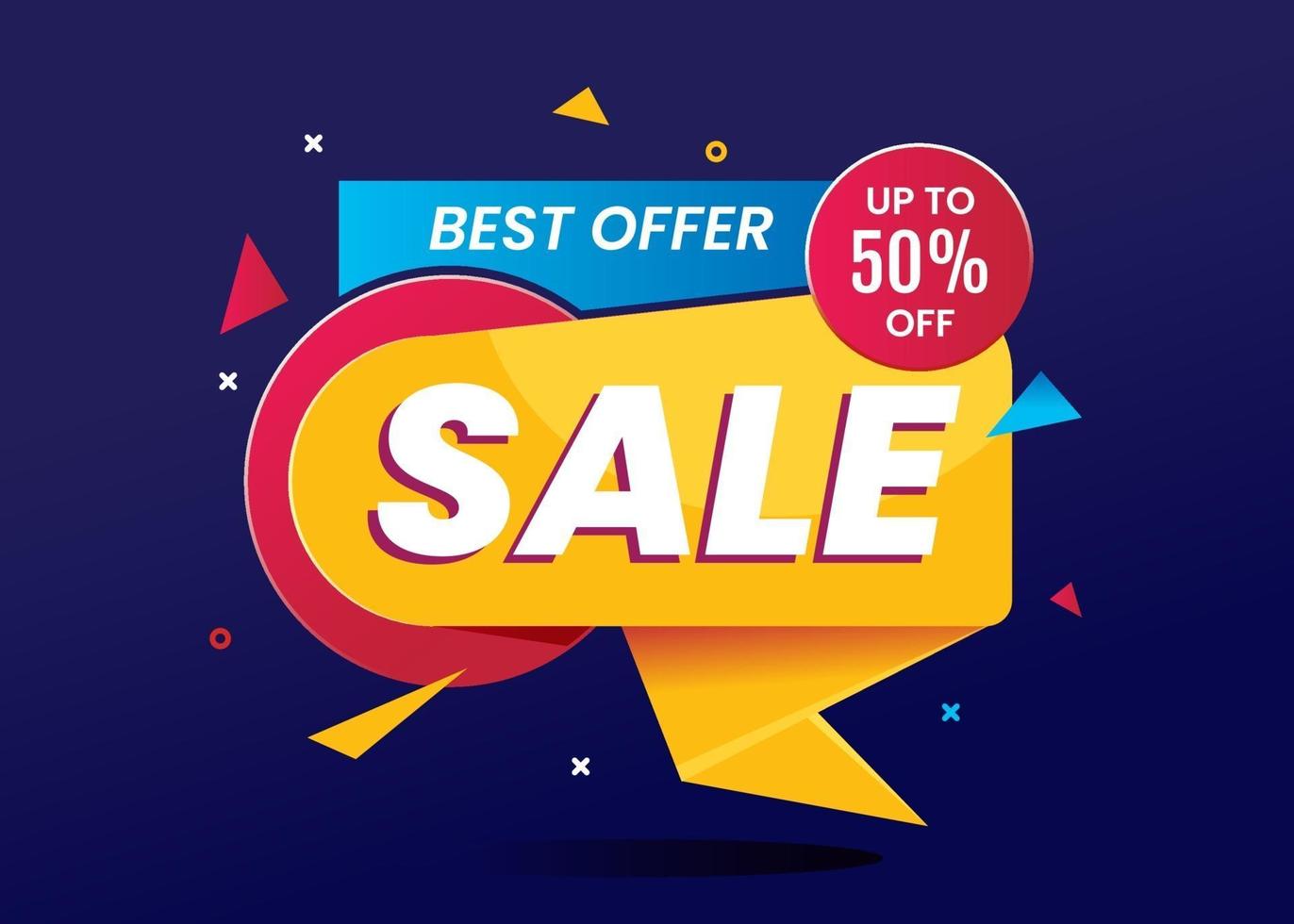bästa erbjudande försäljning banner för online shopping vektor