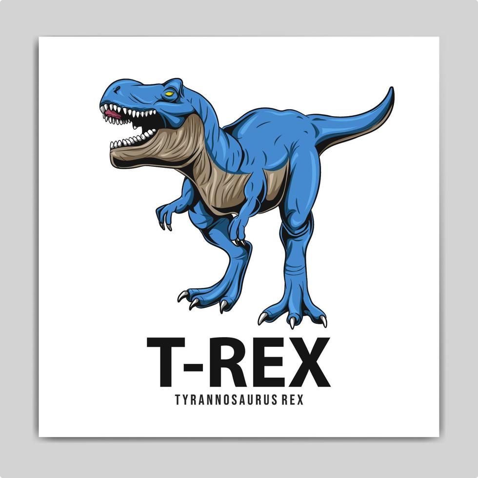 cool skizzieren drucken mit ein Dinosaurier t rex vektor