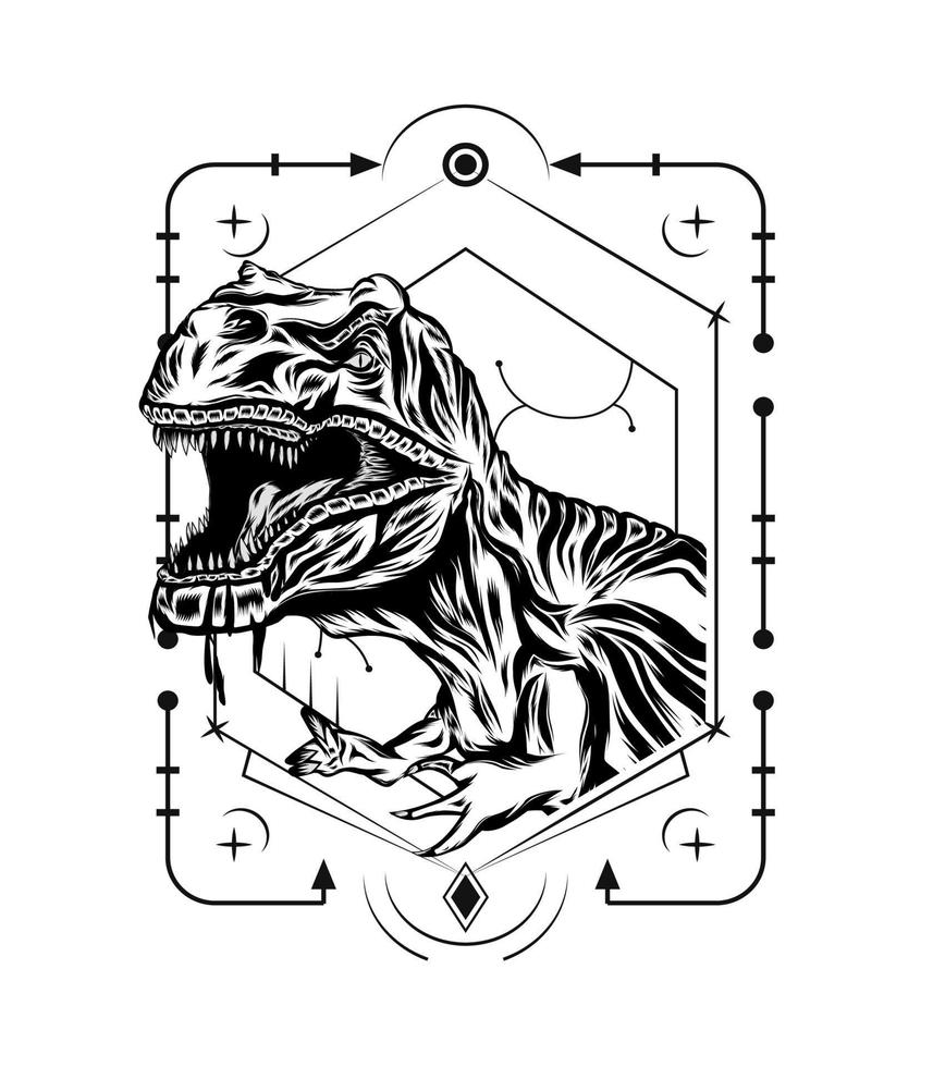 Tyrannosaurus Vektor Illustration Kunstwerk