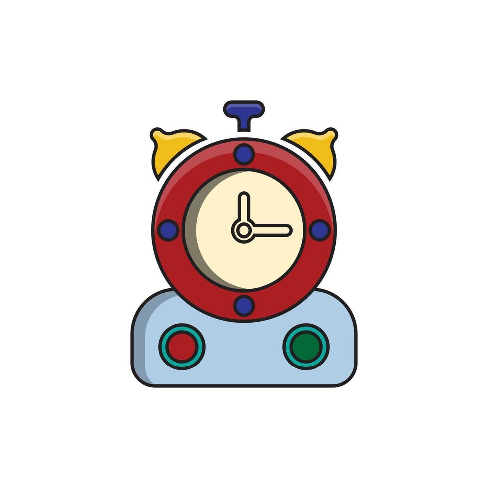 Alarm Uhr Gekritzel Vektor Logo Symbol