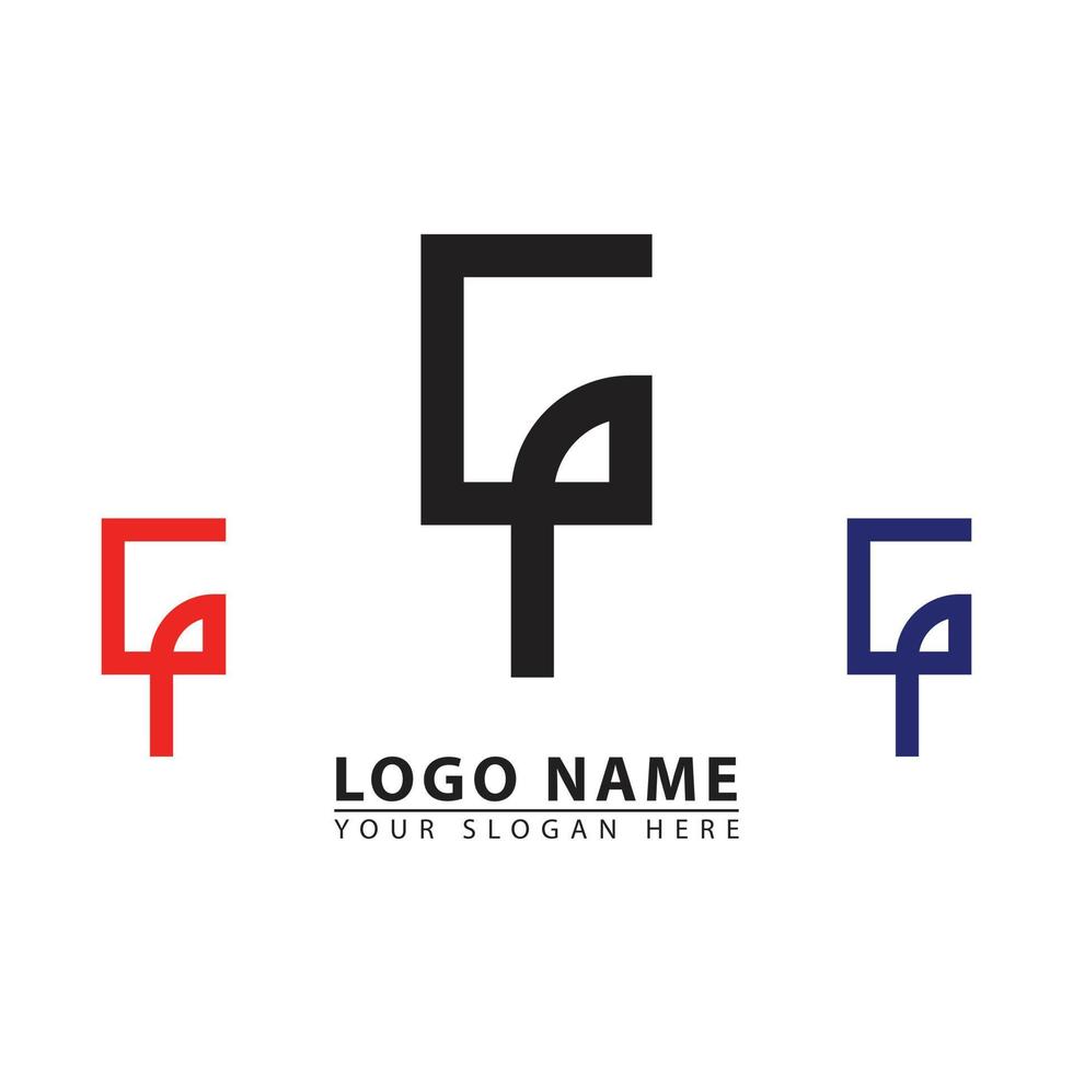 vektor brev g och p logotyp företag ikon.
