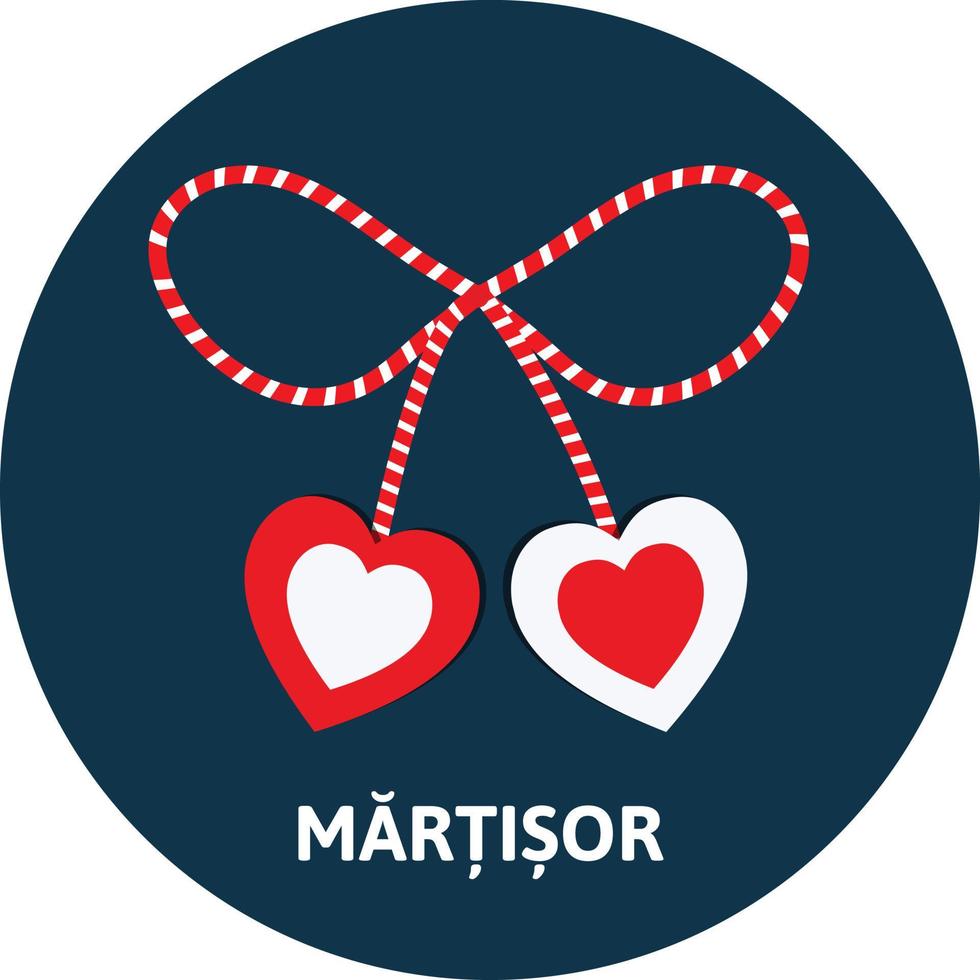 rot und Weiß martisor 1 März Frühling Feier traditionell Vektor Rumänien