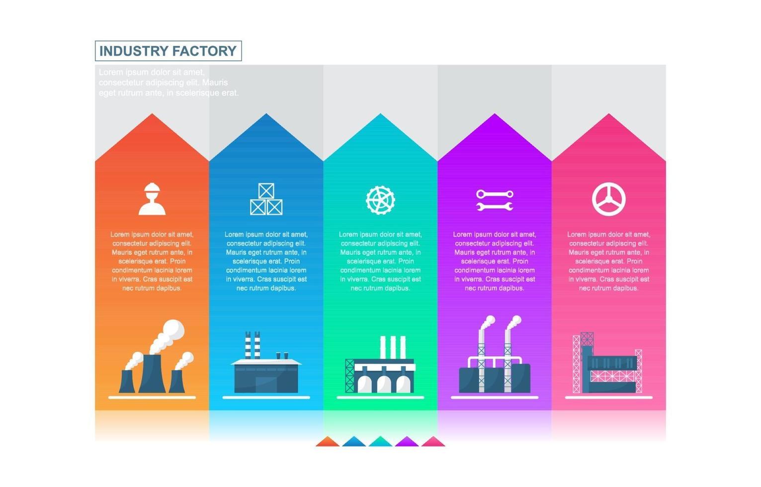 industriellt stapeldiagram infografiskt vektor