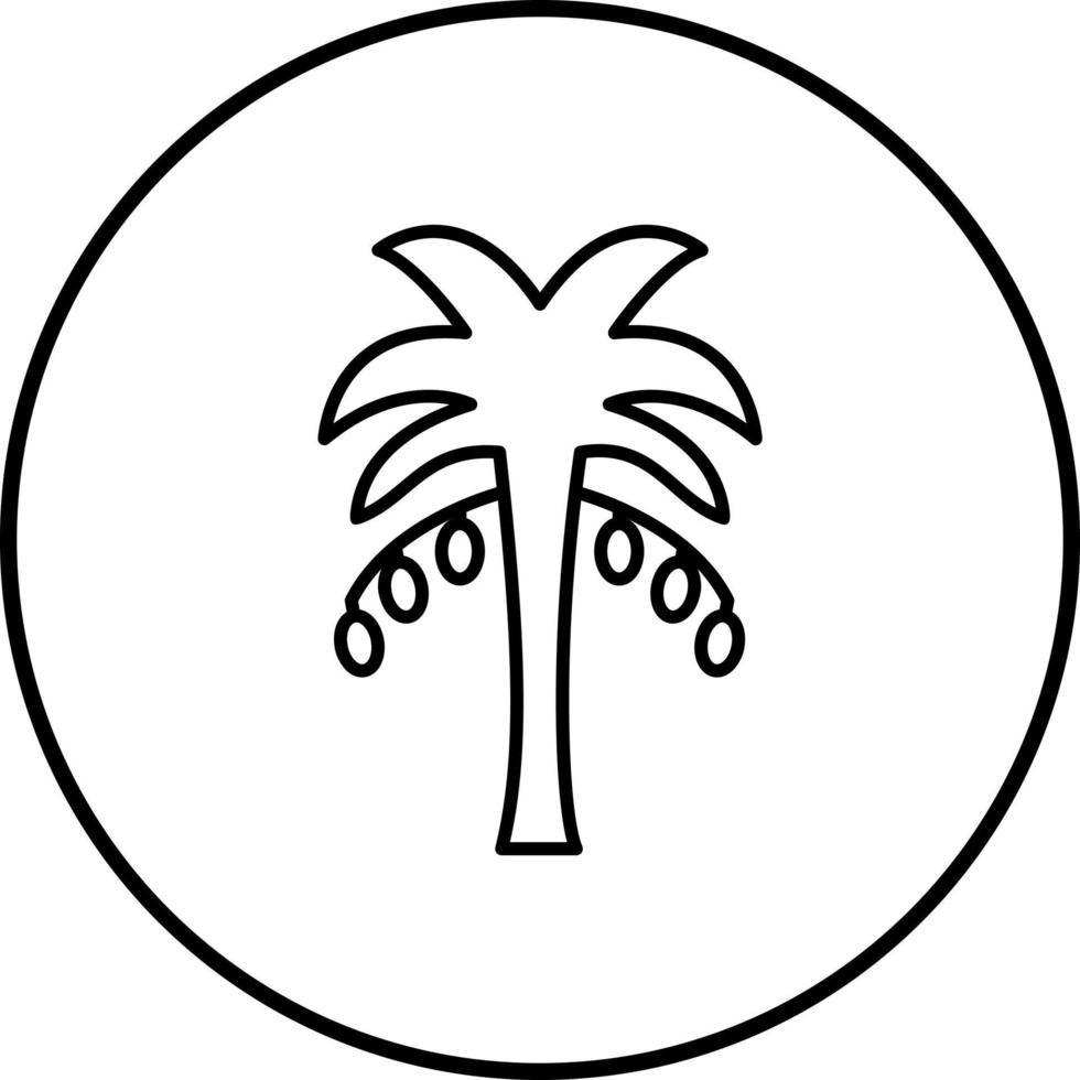 Vektorsymbol Kokospalmen vektor