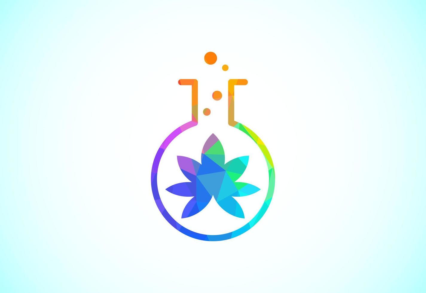 marijuana blad. medicinsk cannabis. hampa olja. cannabis eller marijuana blad låg poly stil logotyp vektor