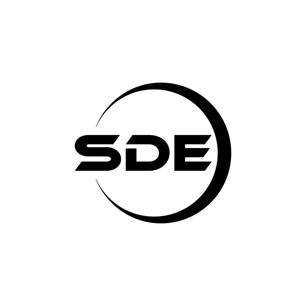 sde brev logotyp design i illustration. vektor logotyp, kalligrafi mönster för logotyp, affisch, inbjudan, etc.