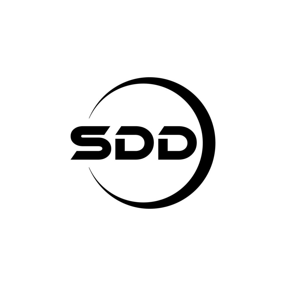 SDD-Brief-Logo-Design in Abbildung. Vektorlogo, Kalligrafie-Designs für Logo, Poster, Einladung usw. vektor