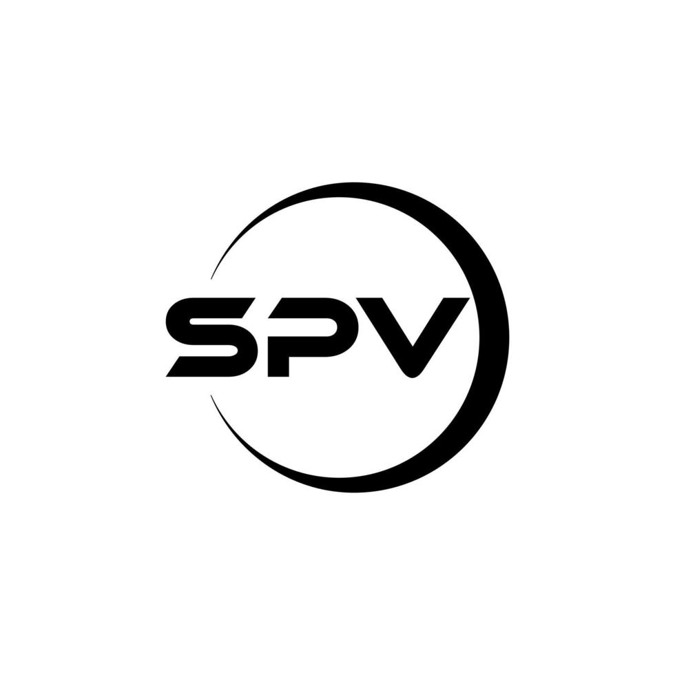 spv brev logotyp design i illustration. vektor logotyp, kalligrafi mönster för logotyp, affisch, inbjudan, etc.