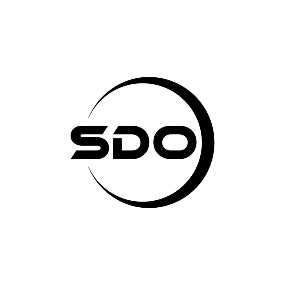 sdo brev logotyp design i illustration. vektor logotyp, kalligrafi mönster för logotyp, affisch, inbjudan, etc.