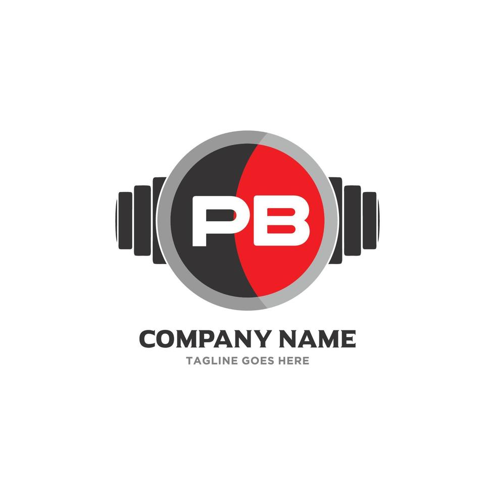 pb brev logotyp design ikon kondition och musik vektor symbol.