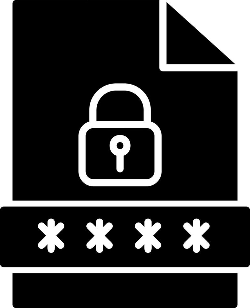 Datei Passwort Vektor Symbol