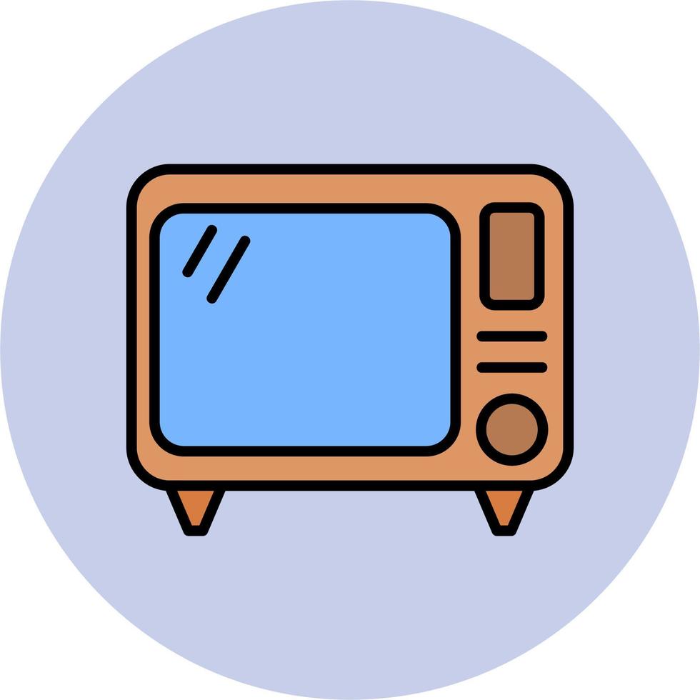 gammal TV vektor ikon