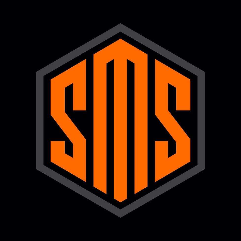 SMS, msm, S, m Briefe abstrakt Logo Monogramm vektor