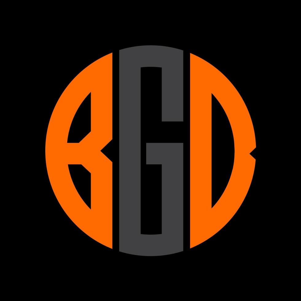 bgd, gbd, b, g, d brev abstrakt logotyp monogram vektor